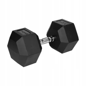    Gumirana bučica od lijevanog željeza HEX 35kg Rebel heksagonalna bučica, SOLID