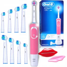    Oral-B Vitality 100 3D White Pink Set električne četkice za zube
