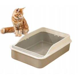   OTVORENA kutija za mačji pijesak s okvirom za pijesak + GRATIS lopata 33-2 SIVA