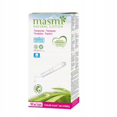 Masmi Organski Pamučni Tamponi Light s Aplikatorom - 18 komada