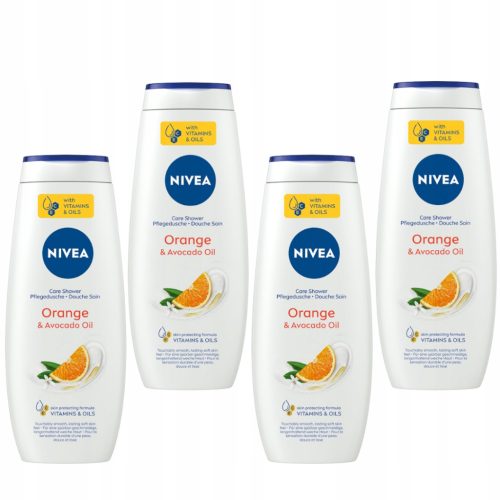 NIVEA ORANGE & AVOKADO Uljni gel za tuširanje za žene 500ml x4