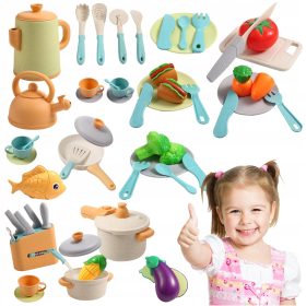   Veliki komplet posuđa i pribora za kuhanje s dodacima za dječju kuhinju