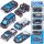 SET OPRUGA ROCKS POLICIJSKI AUTOMOBIL ZESTAW RESORAKA POLICIJA Auta 1:64 7x3cm 6 kom.