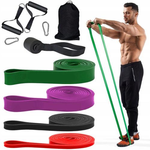  Snažne trake otpora za fitness vježbe Set od 4 trake otpora ručke torbe