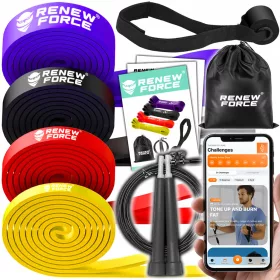    SET OD 4 VODIČA ZA OTPORE ZA VJEŽBE POWER BAND STRONG BANDS 40KG + KUTIRICA GRATIS