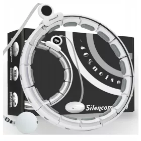 Hula Hoop s utezima Silencomfort, 110 cm, bijela