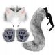 Majestic Wolf Tail and Ears Set with Gloves