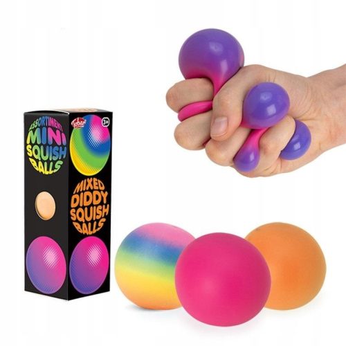 Antistres loptica 3 kom MIX DIDDY SQUISH BALLS