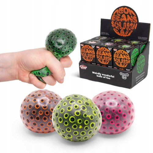 NEON ZRNA SQUISH BALL antistres lopta