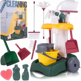 SET ZA ČIŠĆENJE ZA DJECU S MOPOM, METLICOM I KOLICIMA