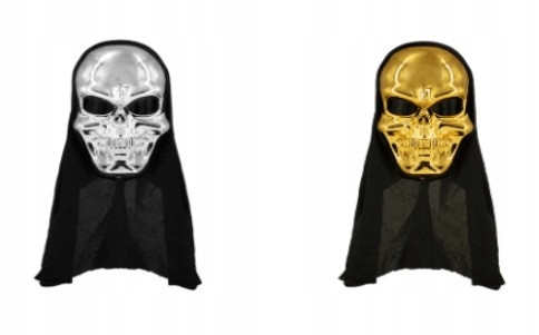  Halloween maska Lubanja zlatno srebrna crvena mješavina