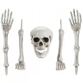    Dekoracija Kostur KOST Kostur Lubanja Ruke Noge Halloween 5 kom.