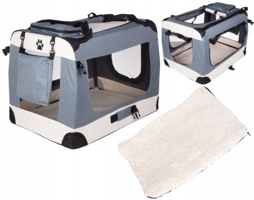 Transportni torba za pse sive boje L 70 cm x 52 cm 50 cm