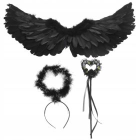  o-ANGEL WINGS SET CRNI HALLOWEEN COSPLAY