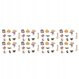   Drveni izrezci za Noć vještica - Set od 8 kompleta za DIY izradu pauka, mačića, bundeva i šišmiša