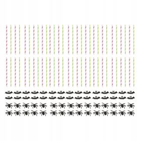    60 kom Halloween papirnate slamke, debele, sigurne, izdržljive, prugaste