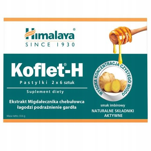Himalaya Koflet-H Ginger Flavored Lozenges - 12 Tablets