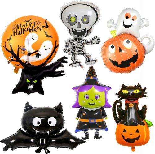 HALLOWEEN BALONI SET - 6x PARTY BALONA MAČKA KOSTUR BUNDEVA ŠIŠIŠM