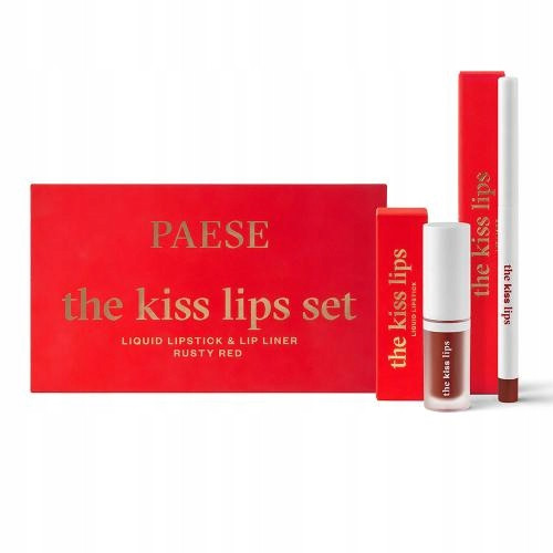 PAESE The Kiss Lips Set Rusty Red