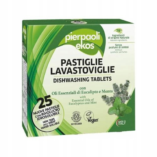  Ekološke Ekos tablete za perilicu posuđa, 25 kom. CERTIFICIRANO, za vegane, EKO