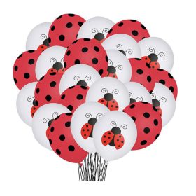  CRVENI CRNI BALONI SA TOČKAMA SA BIJELOM TEMATOM