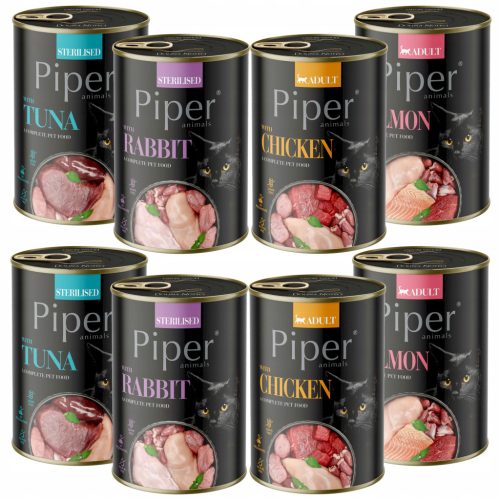  PIPER Dolina Noteci mokra hrana za mačke, mješavina okusa, 8 x 400g, bez žitarica