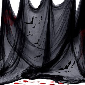    DEKORACIJA ZA NOĆ VJEŠTICA PAUKOVA MREŽA CRNI UKRASI VRTNA DEKORACIJA 5 M