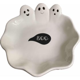    Zdjela, pladanj, bijela keramika, Halloween, 21cmx19cm, duhovi, duhovi, PRIMARK