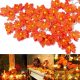SVJETLOSNA GIRLANDA 80 LED LAMPICA S LIŠĆEM JAVORNOG DRVETA ZA JESENSKE UKRASE I HALLOWEEN XL