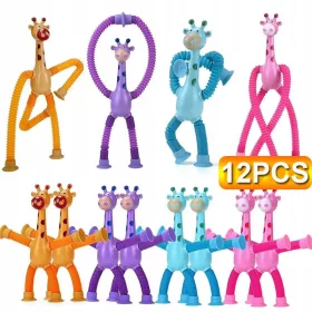   Rurke Pop Tube Tubes Tubes Senzorni set 12 komada Žirafa POKLON ZA DJECU