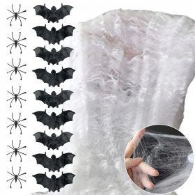    Paukova mreža za Noć vještica s 40 paukova i 10 šišmiša
