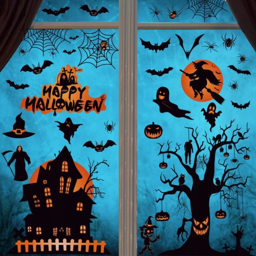 Halloween dekorativne naljepnice za prozore, 8 listova