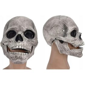   MASKA KOSTURA OD LATEKSA ZA ODRASLE HALLOWEEN S POKRETNIM VILICAMA SIVA