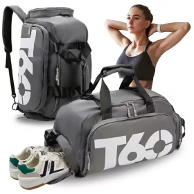   Torba za fitnes i trening, sportska torba za teretanu i putovanja, tamno siva