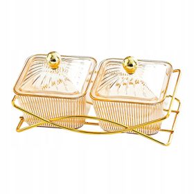  2 zdjele za posluživanje grickalica s poklopcem