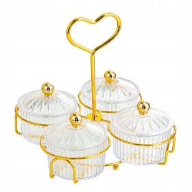    Tanjur za podjelu deserta Pregradna posuda za posluživanje s poklopcem