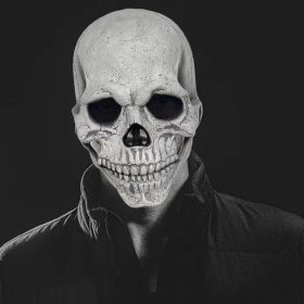   Zapanjujuća Kaciga s Maskom Lubanje za Cijelu Glavu i Pomičnom Čeljusti - Svijetla Boja za Noć Vještica