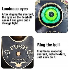    Animirano zvono na vratima sa zastrašujućim zvukovima za Noć vještica