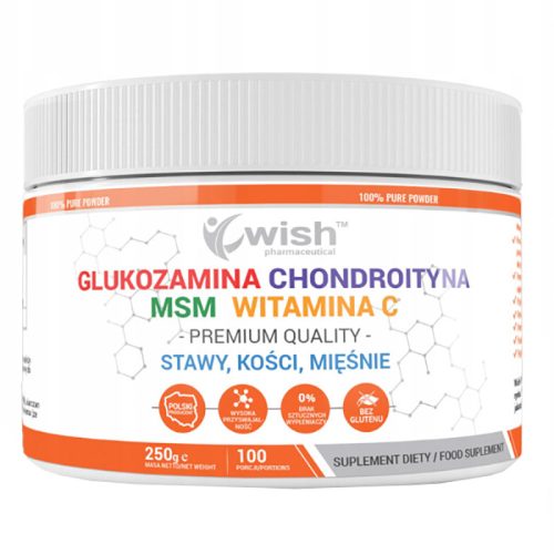WISH Glukozamin + Hondroitin + MSM + Vitamin C 250g - dodatak za zdravlje zglobova