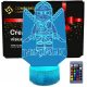 Ninjago Lego Kocke 3D USB LED noćna lampa s daljinskim upravljačem