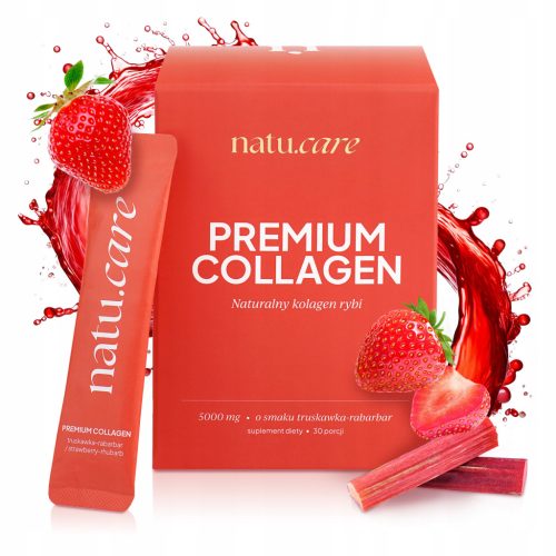  PREMIUM RIBLJI KOLAGEN 5000 MG jagoda-rabarbara 30 vrećica Natu Care