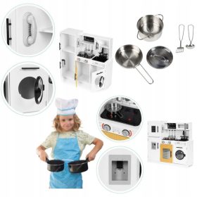   Velika dječja drvena kuhinja s zvukovima, svjetlima i dodatnom opremom