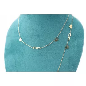 Zlatni SET DJETELINA ZNAK BESKONAČNOSTI 316L ČELIK