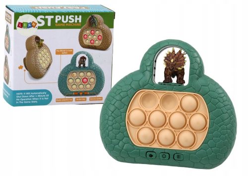 Pop It Dinosaur Arkadna Konzola za Igre 4 Načina Zelena
