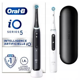    SET 2x Oral-B iO5 Duo električna četkica za zube CRNO BIJELA