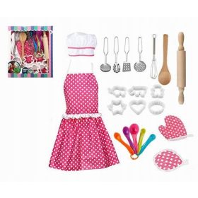 KUHINJSKA PREGAČA ZA MALOG KUHARA + PRIBOR