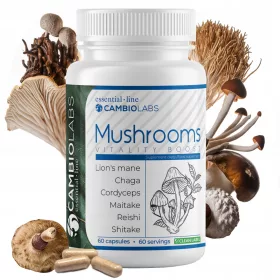   Mushrooms Vitality Boost CambioLabs - Otkrijte šest vitalnih gljiva u jednoj kapsuli