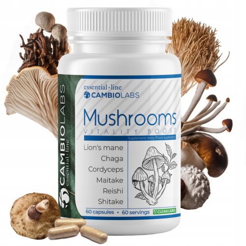 Mushrooms Vitality Boost CambioLabs - Otkrijte šest vitalnih gljiva u jednoj kapsuli