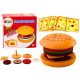 DRVENI SET ZA IZRADU HAMBURGERA SA 8 DRVENIH ELEMENTA I KARTICAMA RECEPTA 10 KOM LEAN TOYS