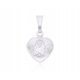  Srebrni medaljon Gospe od Częstochowa Heart Engraved pr.925